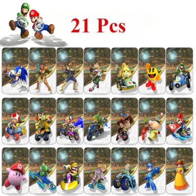 21 pcs/Set Mario Kart 8/9 Deluxe Amiibo NFC Game Cards For Ns Switch 2/ 1