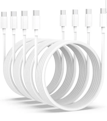 4 Pack USB-C to USB-C 10ft Charger Cables 60w Extra Long! - Image 1 of 4