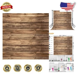 10x10FT Rustic Wood Photography Backdrop - Ideal for Baby Showers & Events - Picture 1 of 7