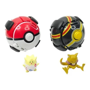 Tomy Pokemon Togepi Abra Throw N Pop Clip Carry Poke Ball Ultimate Battle Set - Picture 1 of 10
