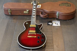 RARE! 1994 Gibson Limited Edition Les Paul Custom Plus Dark Wine Burst + OHSC - Picture 1 of 21