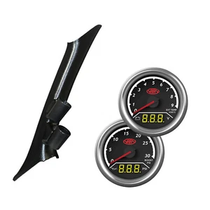 Ford BA BF XR6 XR8 FPV Pillar Pod w/ 2in1 Gauge Ext Temp Volts Boost Oil Press - Picture 1 of 11