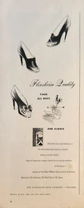 Zapatos Florsheim 1947 anuncio vintage vamos a enfrentarlo - Imagen 1 de 2