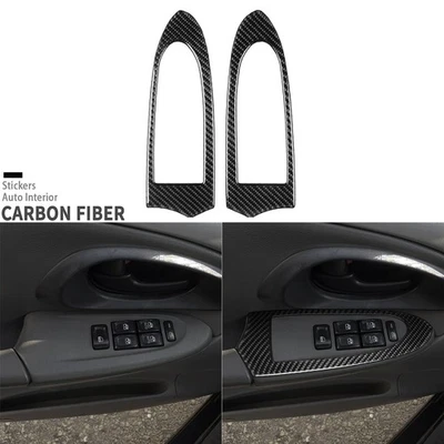 Real Carbon Fiber Window Lift Switch Panel Cover For Chevrolet Trailblazer 02-09 - Изображение 1 из 4