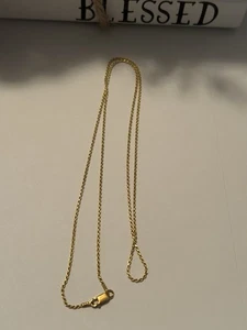 STERLINGSILBER ITALIEN Gold Seil Kette 2,5 Gramm 20" sehr schön! - Bild 1 von 5