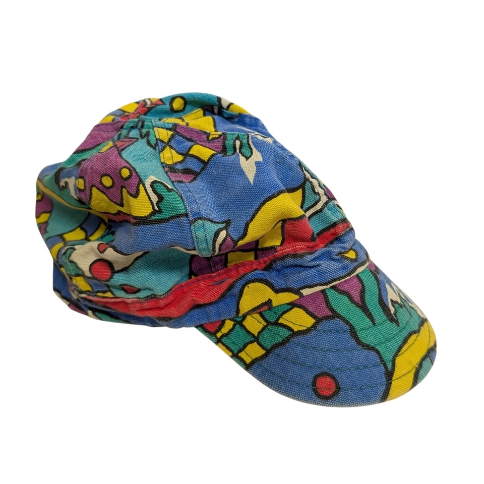 VTG Vintage 1980's Kromer Welding Cap  Union Made Abstract Print Size 7 1/4 - Image 1 of 4
