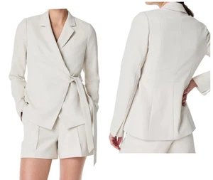 Blazer Spanx Opacity Crepe Wrap Corbata Cintura Pergamino Crema Para Mujer Talla Mediana” - Imagen 1 de 14
