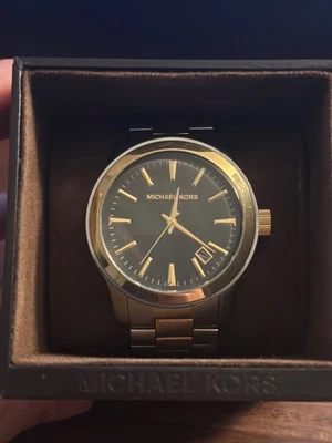 AUTÉNTICO Michael Kors MK7064 - Pista - 45 mm Plateado/Negro - Solo necesita batería Foto 1 de 3