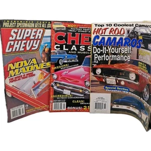 Lot 3 Vintage Auto Zeitschriften Super Chevy Hot Rod Classics Camaros Muscle Cars 1997-00 - Bild 1 von 4