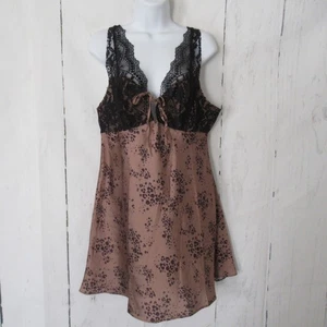 Nuevo Vestido Sin Mangas Intimately Free People L Grande Marrón Estampado Guepardo Encaje - Imagen 1 de 8