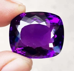 Cojín de amatista púrpura natural de 50 quilates con forma de corte colgante tamaño piedra preciosa suelta - Imagen 1 de 7