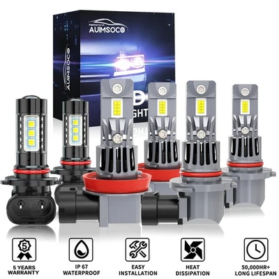 Combo de faros antiniebla LED 8K para Dodge RAM 1500 2500 3500 4500 2013-2015 6x Foto 1 de 4