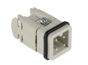 Epic 10420000 Heavy Duty Power Connector Insert, 10A, Male, H-A Series 3pin +E - Picture 1 of 1