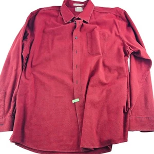 L.L. Bean Trachtenpassform Langarm Knopfleiste Herren Größe XXL rot schwarz - Bild 1 von 4
