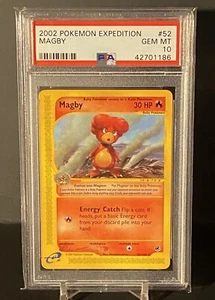 Pokemon 2002 Expedition Base Set 52/165 Non-Holo Rare Magby PSA 10 Gem Mint - Picture 1 of 2