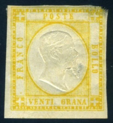 Italy Naples provinces 1861 20 grane MH Sas 23 CV $900 191224010 - Image 1 of 2