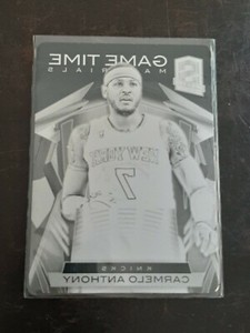 2013/14 Spectra Game Time Materials Magenta Print Plate Carmelo Anthony #'d 1/1