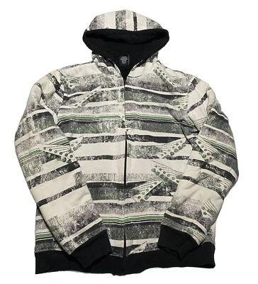 Sudadera con Capucha Y2K Estampado Completo Sherpa Forrada Juvenil XL Hombre Pequeña Grunge AC3 Foto 1 de 4