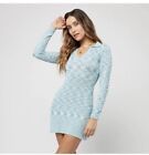 NWT L*Space Anthropologie Aria Cover-Up Mini Dress in Sly Blue Size Small