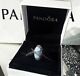 PANDORA Blue & Grey Murano Glass Charm Birthday ♡GIFT BOX & BAG ♡ 
