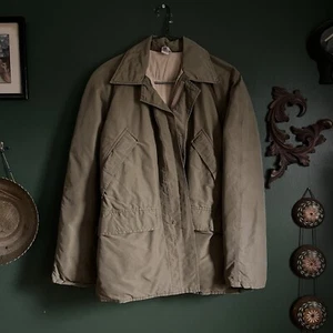 Vintage Eddie Bauer Goose Down Blizzard Proof Coat Men Jacket No Buttons Zipper - Picture 1 of 14