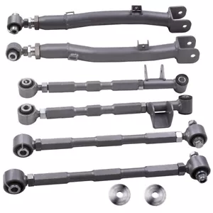 6 Pieces Rear Lateral Link + Trailing Arms for Subaru Impreza WRX STi GC8 GDA - Picture 1 of 12