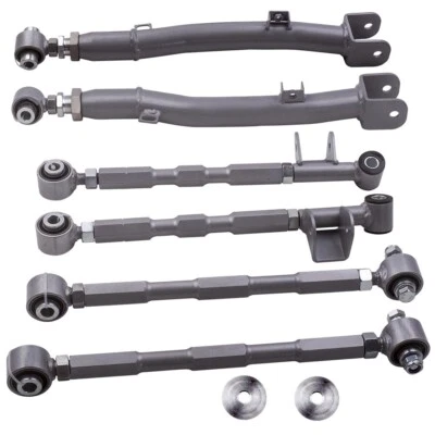 6 Pieces Rear Lateral Link + Trailing Arms for Subaru Impreza WRX STi GC8 GDA - Image 1 of 4