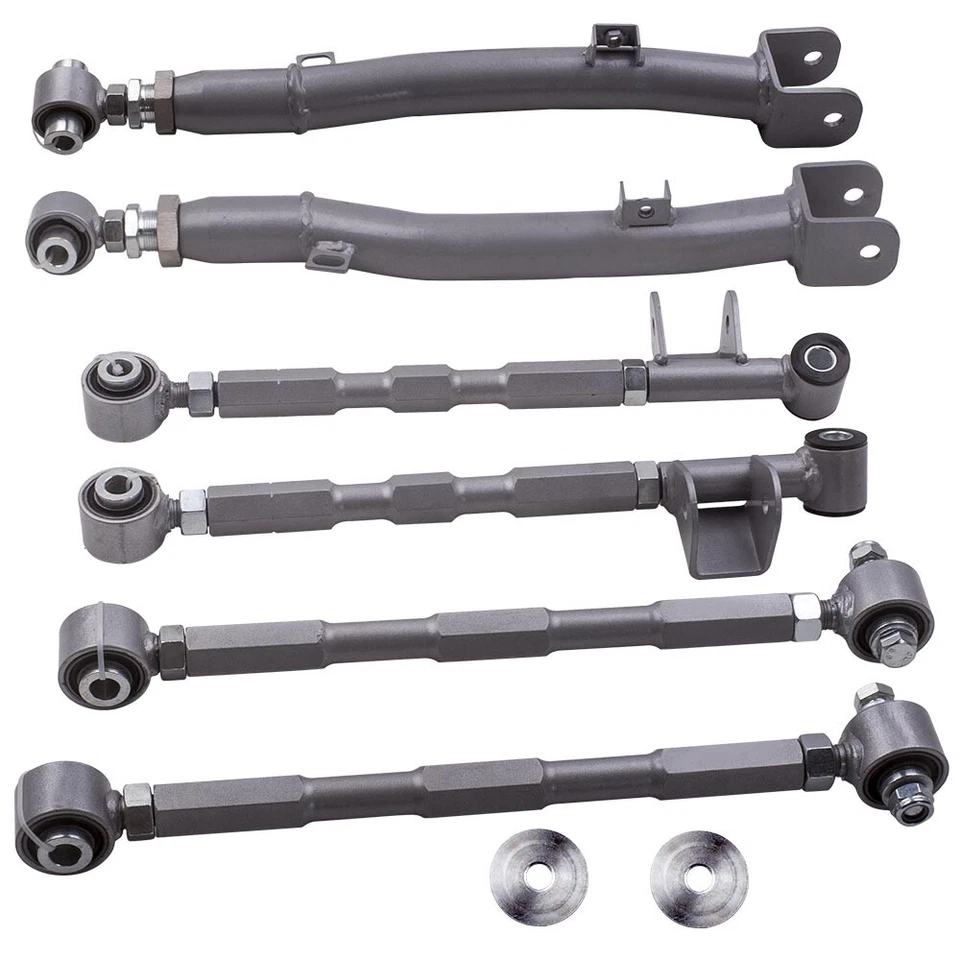6 Pieces Rear Lateral Link + Trailing Arms for Subaru Impreza WRX STi GC8 GDA - Image 1 of 4