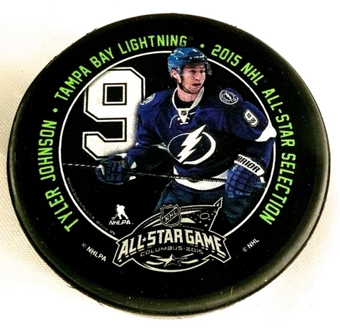 TAMPA BAY LIGHTNING Hockey Puck TYLER JOHNSON 2015 NHL All-Star >NEW< Cover