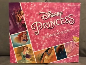 12 Days of Socks DC Disney Princess Shoe Size 7-10 - Picture 1 of 4