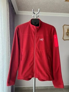 ARCTERYX RED DELTA LT JACKET FLEECE FULL ZIP MENS POLARTEC OUTDOOR MENS SIZE S - Picture 1 of 14