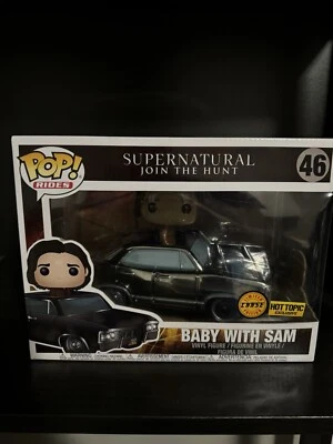 VAULTED Funko POP! RIDES Supernatural BABY WITH SAM #46 Metallic CHASE Hot Topic - Image 1 of 4