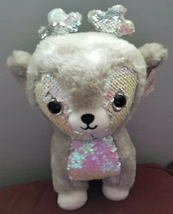 Justice Flippy Pailletten Hirsch Plüsch Neu mit Etikett - Bild 1 von 1