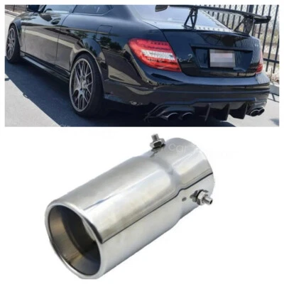 Car Exhaust Pipe Tip Rear Tail Throat Muffler For Mercedes Benz C63 W204 Foto 1 de 4