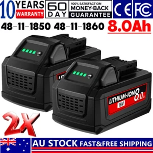 2x For Milwaukee for M18 LITHIUM-ION high Capacity 8.0Ah Battery 48-11-1860 18V - Picture 1 of 10