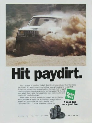 Jeep Truck 1992 Kelly neumático impresión original anuncio-8,5 x 11" Foto 1 de 4