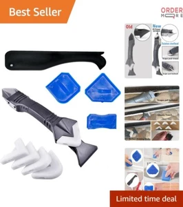 Silicone Caulking Tools Set 3-in-1 Sealant Finishing Grout Scraper Reusable - Picture 1 of 8