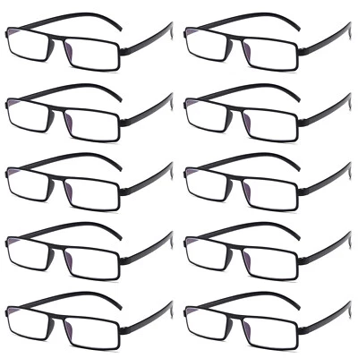 Óculos de leitura unissex leve inquebrável luz azul leitores bloqueadores 10 peças - Imagem 1 de 4