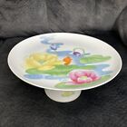 Vintage Cake Stand Plate Seymour Mann Eda Water Lily Floral 1977 Spring Easter
