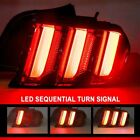 Red Lens For 2015+ Ford Mustang Tail Lights LED Sequential Turn Signal Rear Lamp