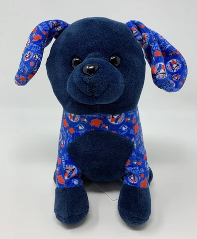 FOCO MLB Toronto Blue Jays Baseball Blue Puppy Dog Plush Stuffed Animal Toy 8” Cover