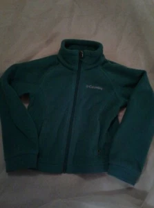 Kids Columbia XXS 4/5 Jacket Teal Zipper Pockets Fleece Jacket  Great Cond - Picture 1 of 5