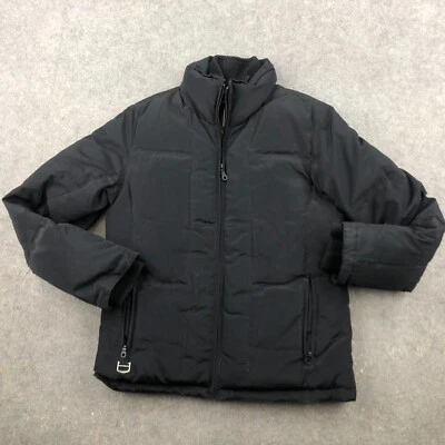 Chaqueta Larry Levine Mujer Pequeña Negra Cremallera Abajo Puffer Abrigo de Invierno Aislado* Foto 1 de 4