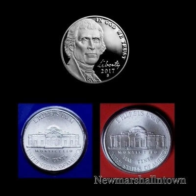 2017 P+D+S Jefferson Proof Nickel Mint Set  - Image 1 of 4