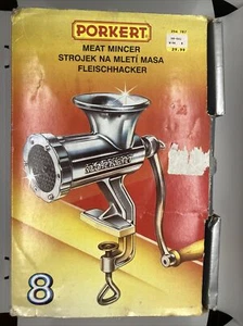 PORKERT MEAT MINCER 8 Deluxe Set Mountable Sausage Maker Grinder - Picture 1 of 4