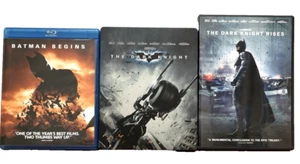 The Dark Knight/Batman Begins - 3 Movie Combo Lot (Blu-ray/Steelbook/DVD) - Picture 1 of 7