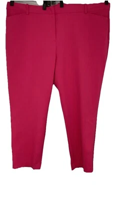 PANTALONES MUJER LIZ CLAIBORNE Plus 22 W Rosa EMMA PIERNA DELGADA TOBILLO TIRO MEDIO $54. Foto 1 de 4