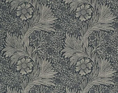 WILLIAM MORRIS CURTAIN FABRIC DESIGN Pure Marigold 2.9 MTRS BLACK INK 100% LINEN - Image 1 of 4
