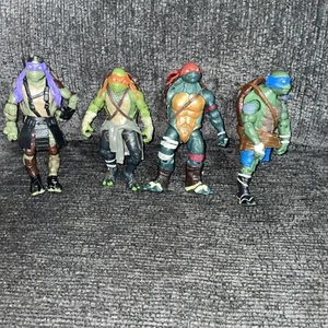 2014 TMNT Teenage Mutant Ninja Turtles Action Figures Set of 4 Read Description - Picture 1 of 12