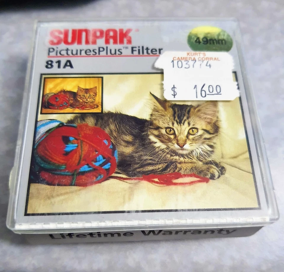 Genuine 49mm 81A 81-A 81 A Color Conversion Glass Lens Filter Japan 49 mm Sunpak - Image 1 of 3